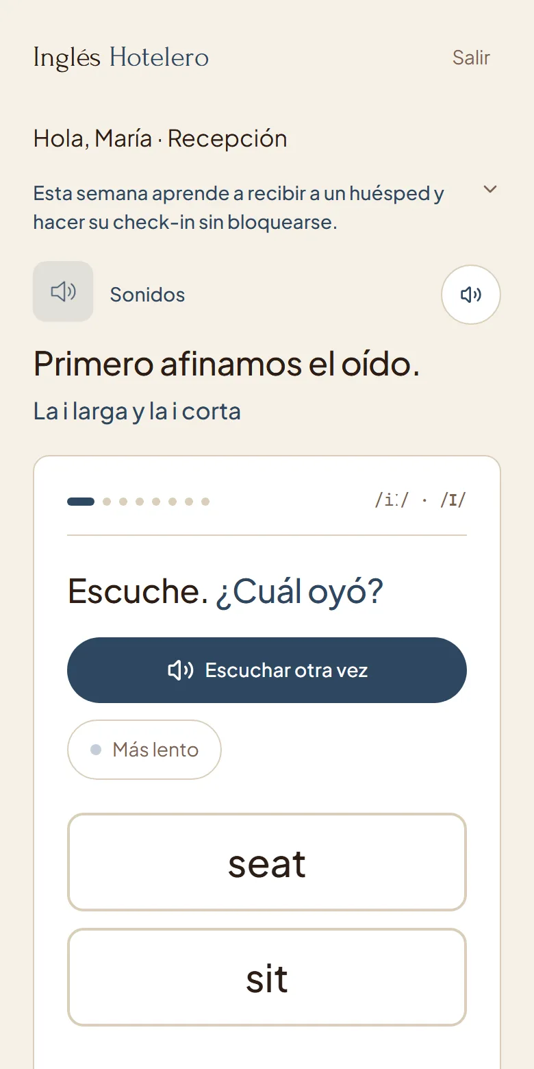 Entrenador de la i larga y la i corta: ¿cuál oyó?